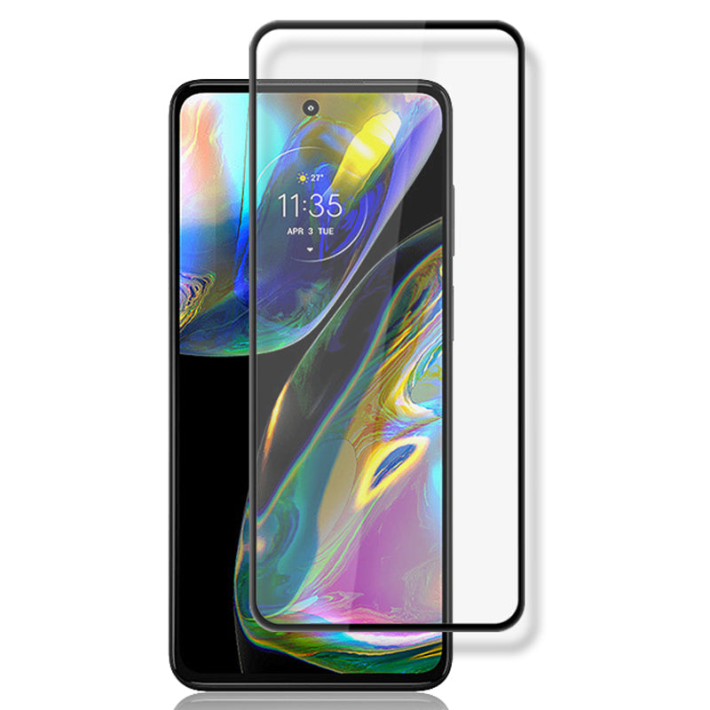 AMORUS For Motorola Moto G82 5G Sensitive Touch HD Silk Printing Screen Protector Full Glue Anti-scratch Tempered Glass Film - Black AMORUS For Motorola Moto G82 5G Sensitive Touch HD Silk Printing Screen Protector Full Glue Anti-scratch Tempered Glass Film - Black